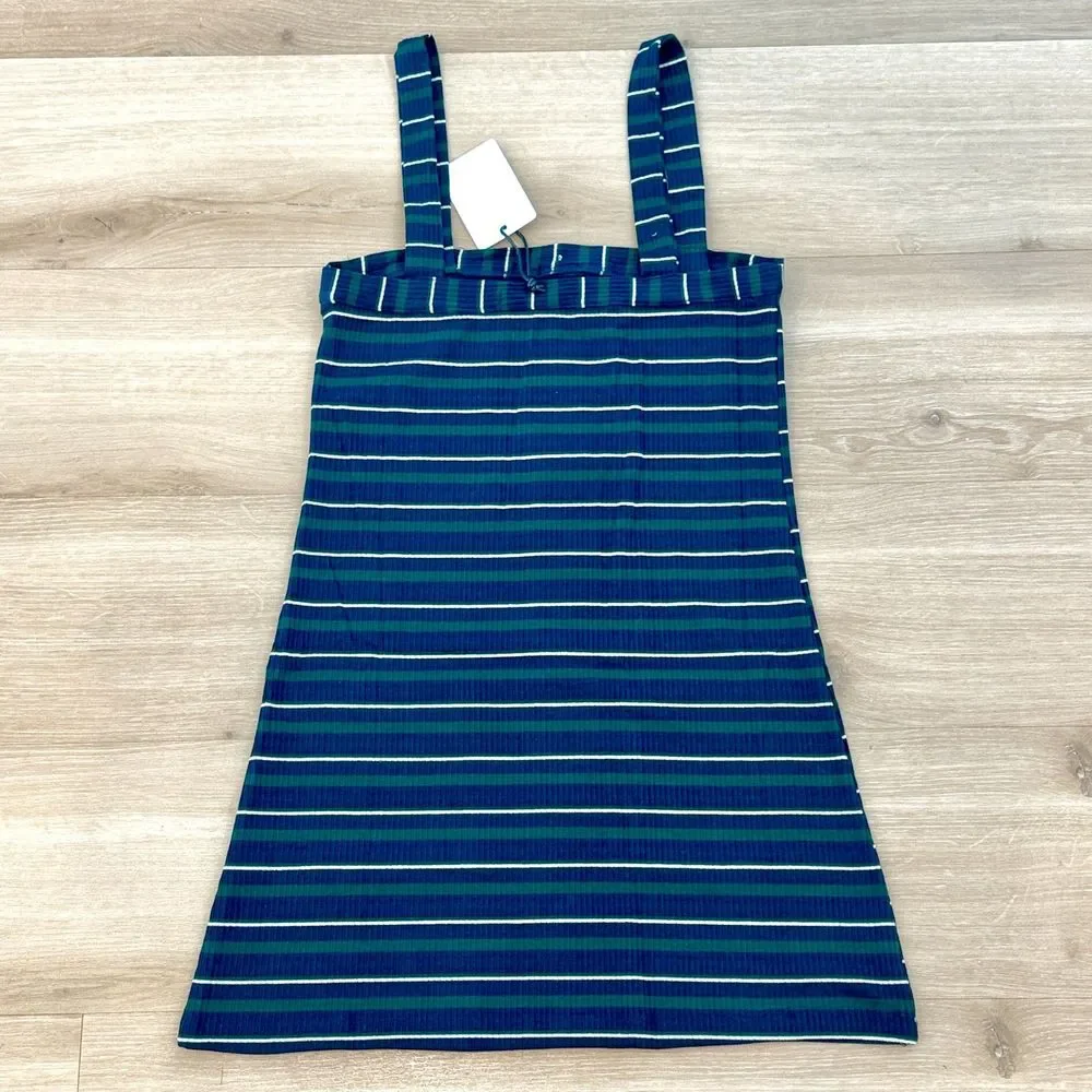 NWT* Olivaceous Striped Tank Dress in Navy and Green - Women's S - Picture 5 of 7